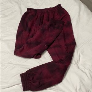 PINK tie dye joggers